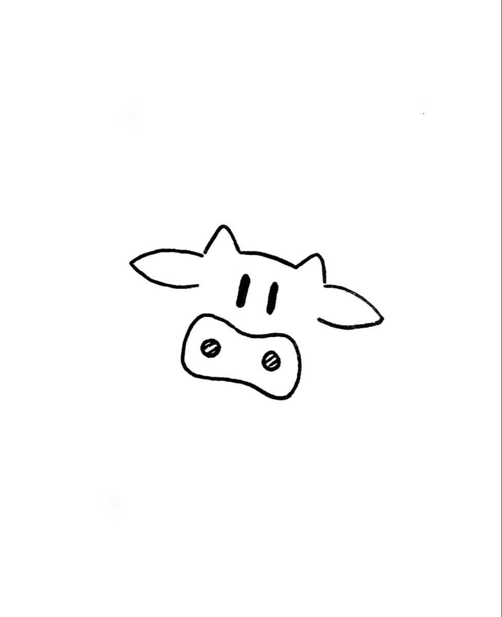 small cow tattoo 0064