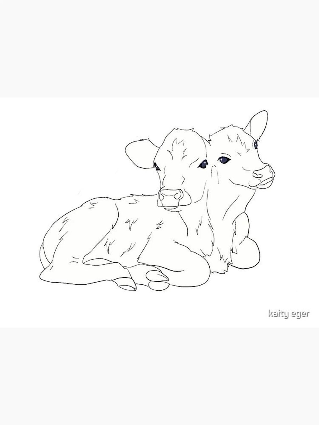 small cow tattoo 0070