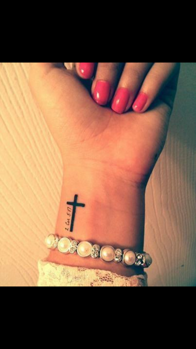 Small cross tattoo 0018