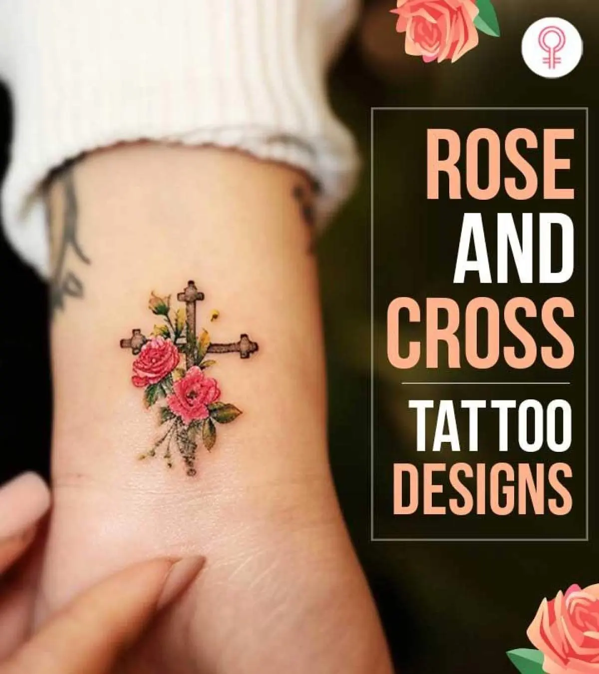 Small cross tattoo 0043