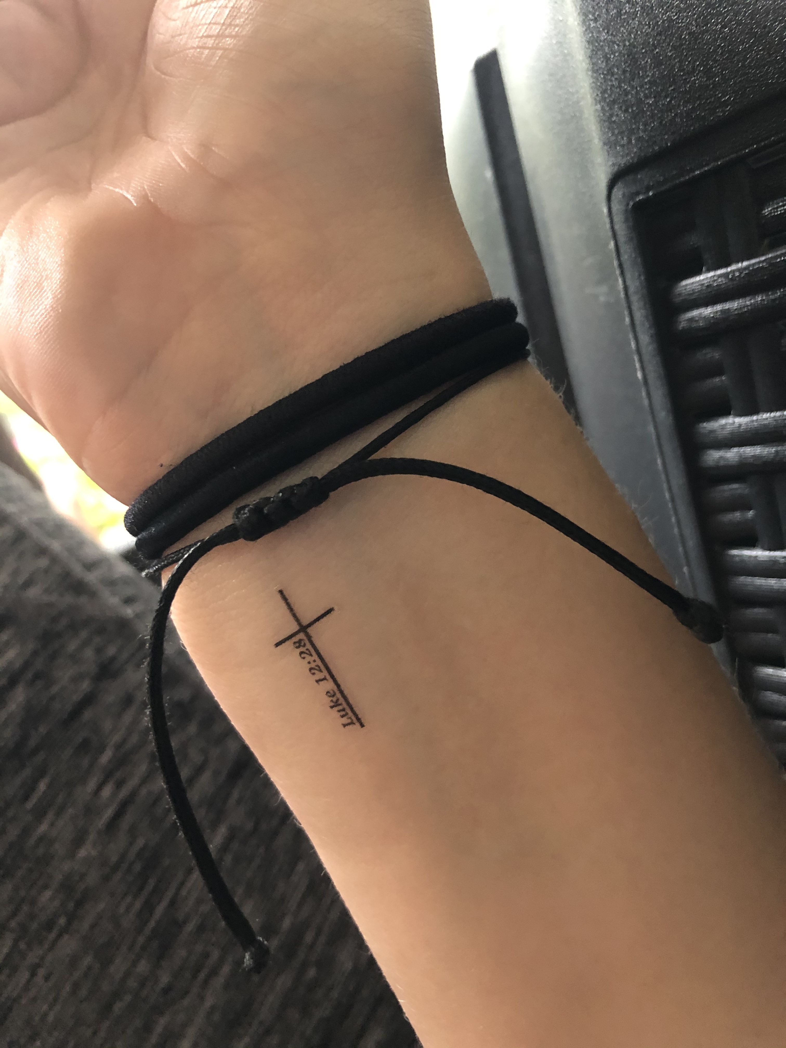 Small cross tattoo 0062