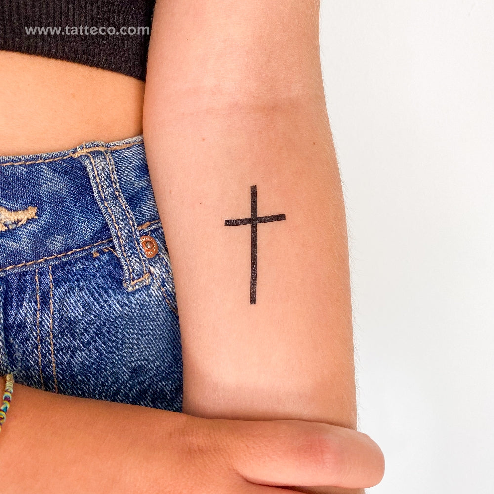 Small cross tattoo 0069