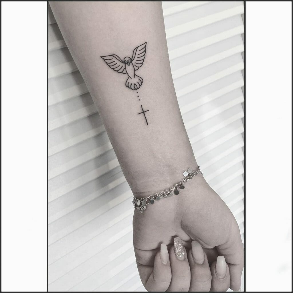 Small cross tattoo 0080