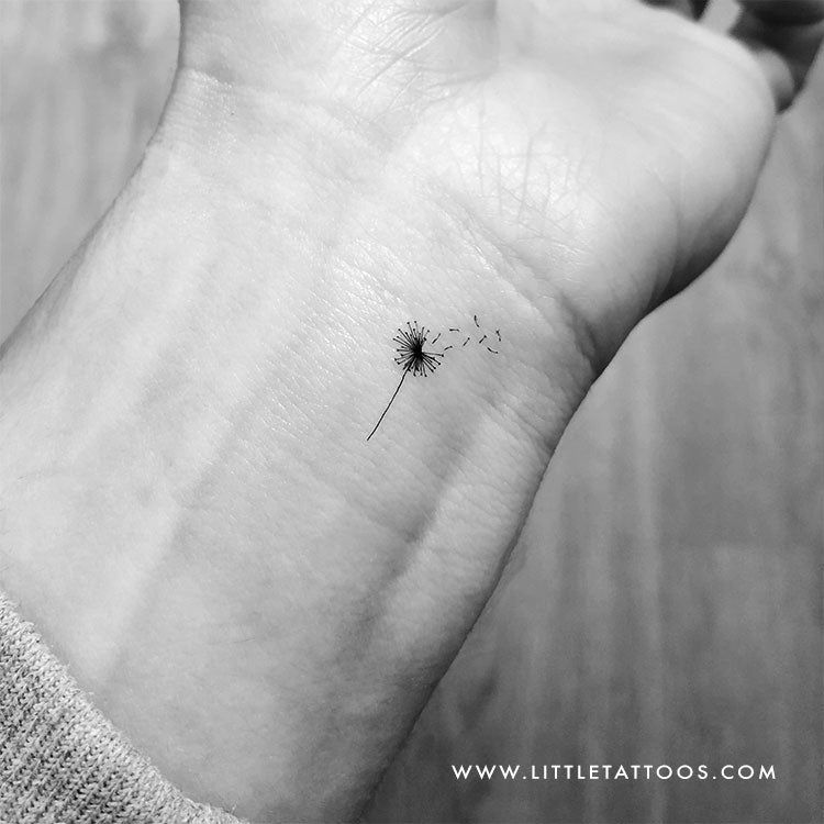 Small dandelion tattoo 0038