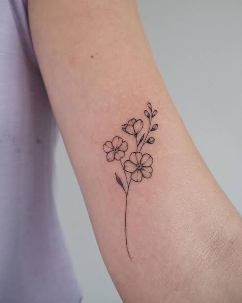 Small dandelion tattoo 0083