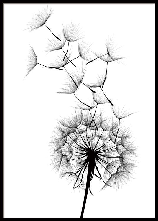 Small dandelion tattoo 0089