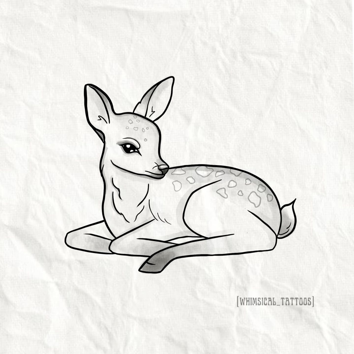 small deer tattoo designs