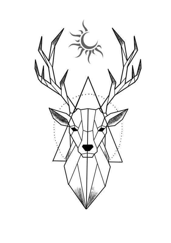 small deer tattoo 0012