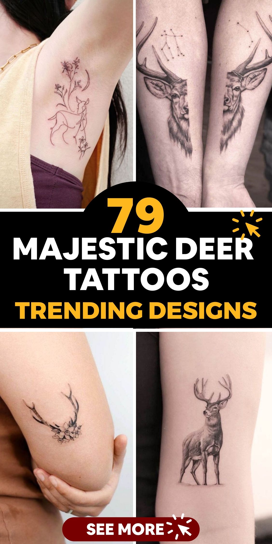 small deer tattoo 0016