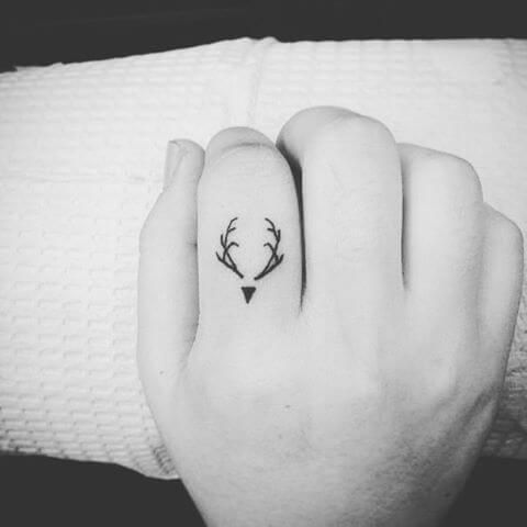 small deer tattoo 0018