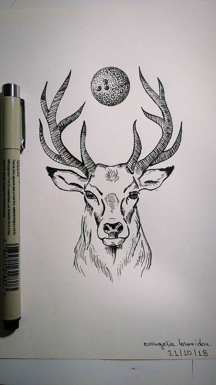 small deer tattoo 0021