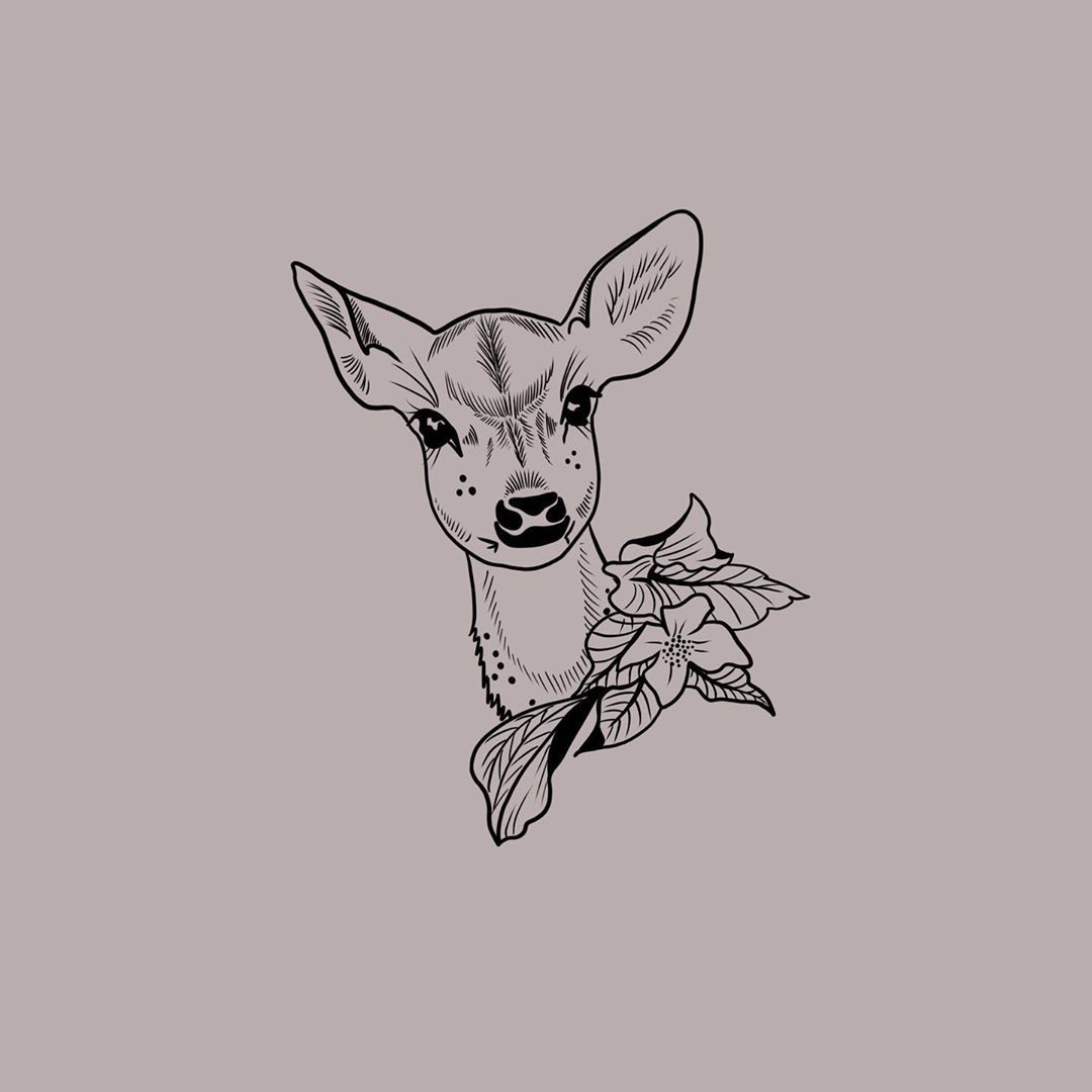 small deer tattoo 0033