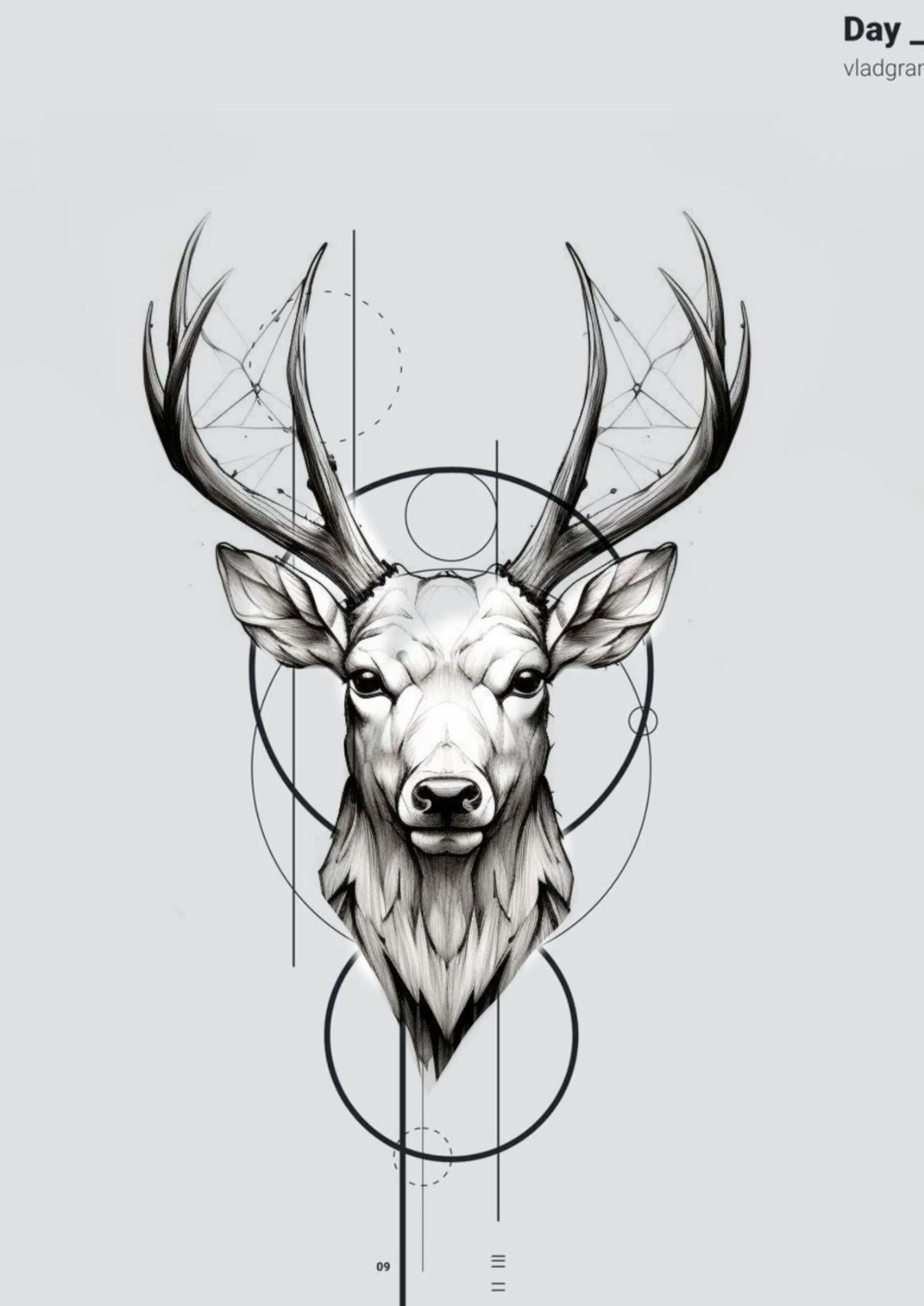 small deer tattoo 0036