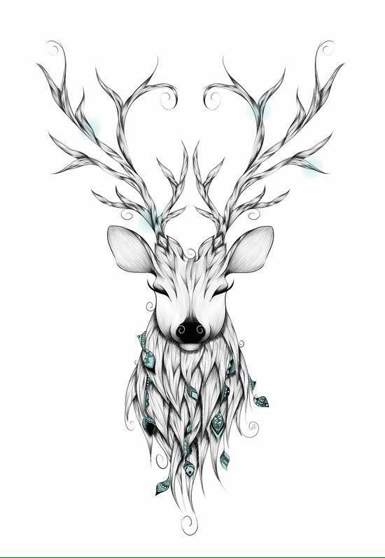 small deer tattoo 0042