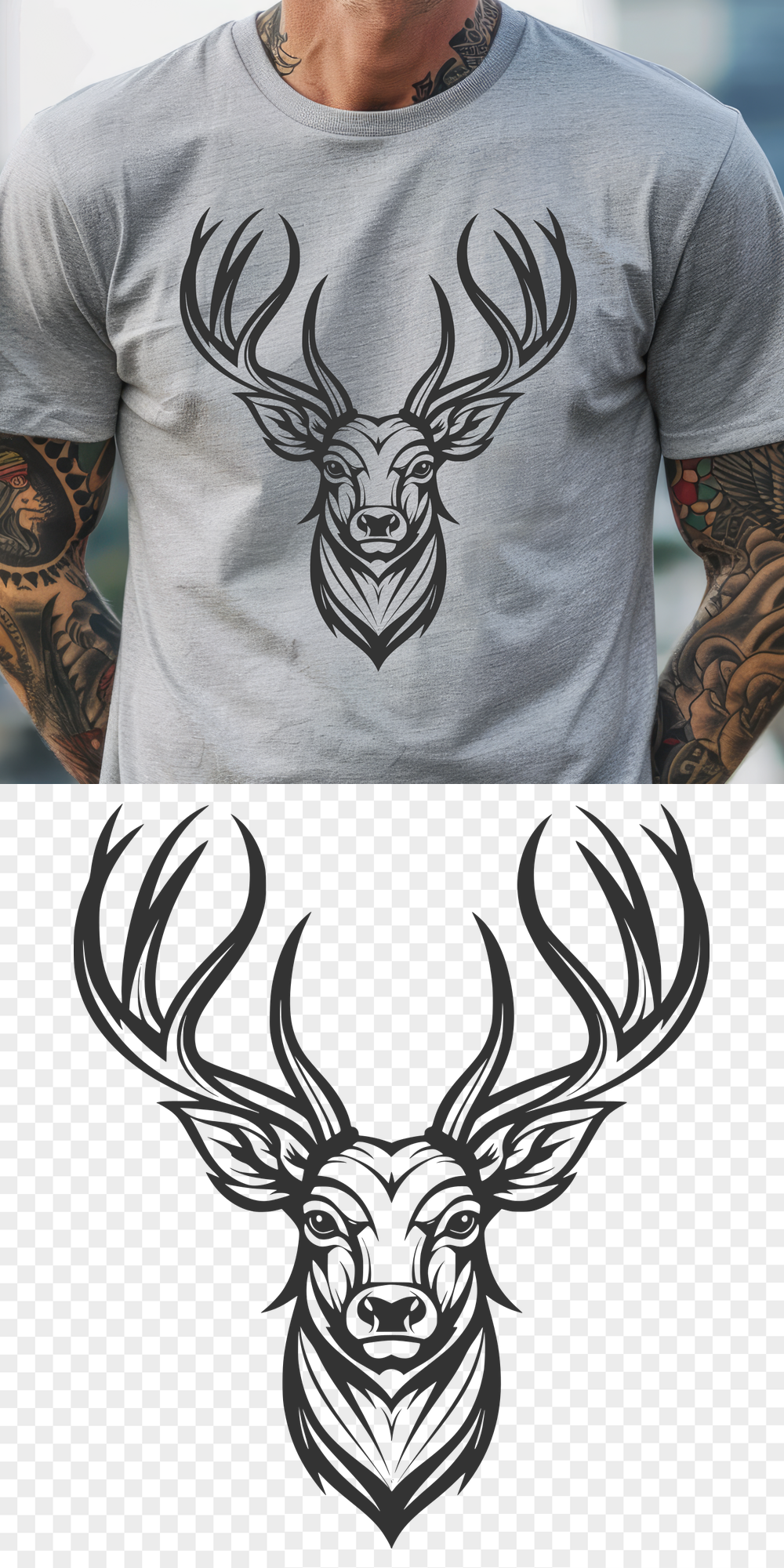 small deer tattoo 0049