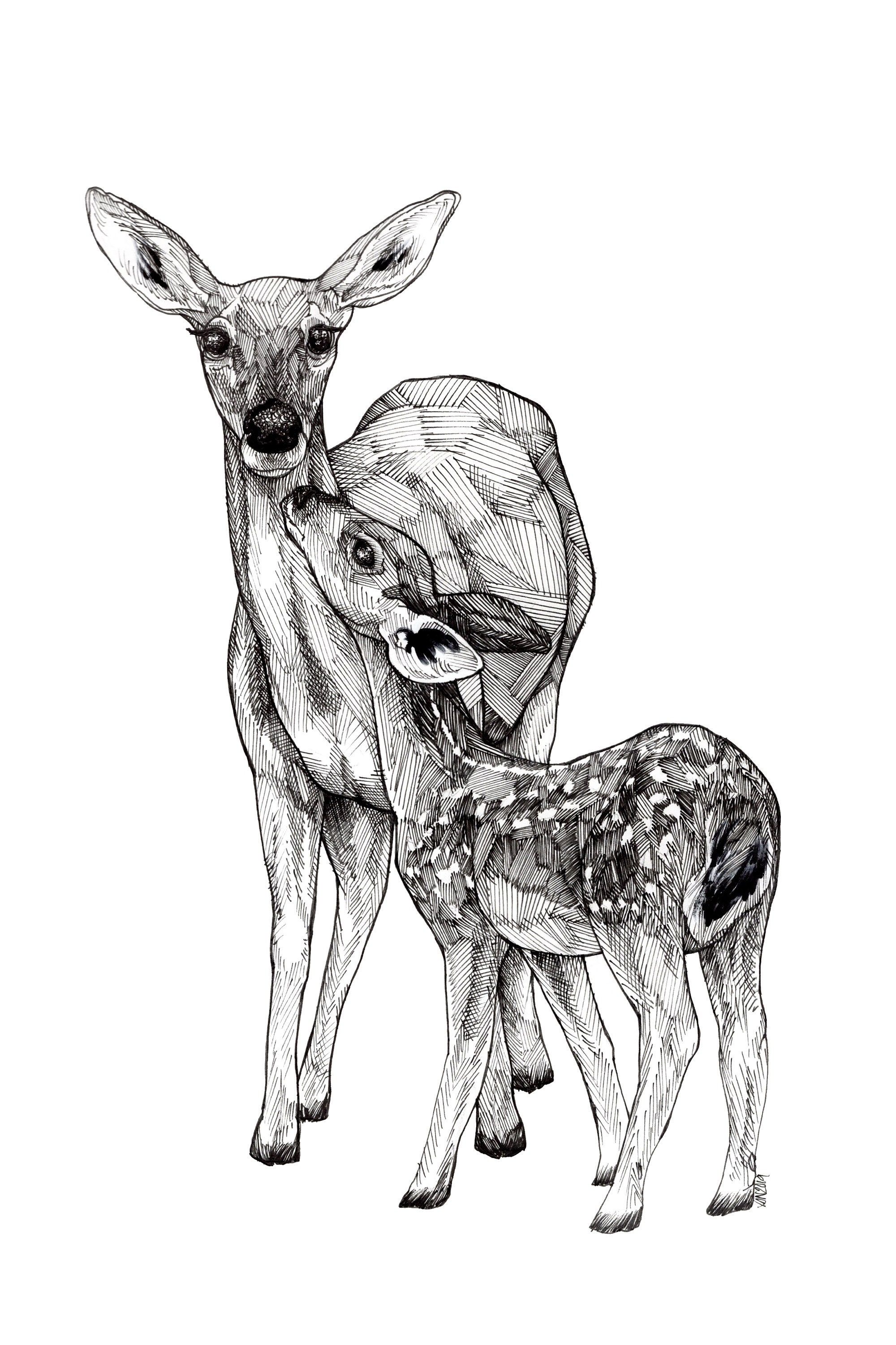 small deer tattoo 0063