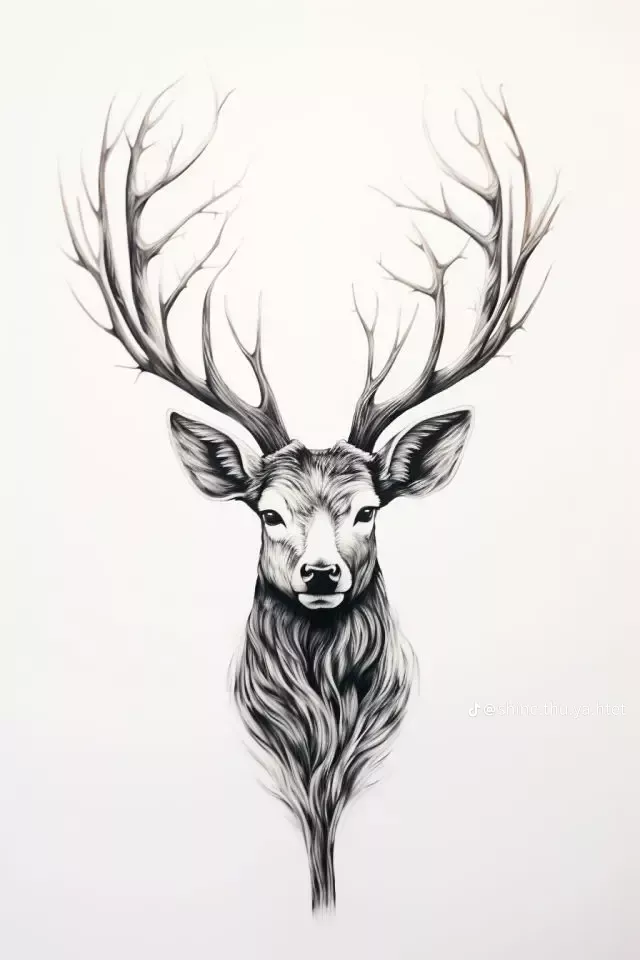 small deer tattoo 0067