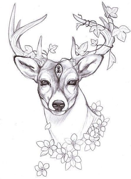 small deer tattoo 0081