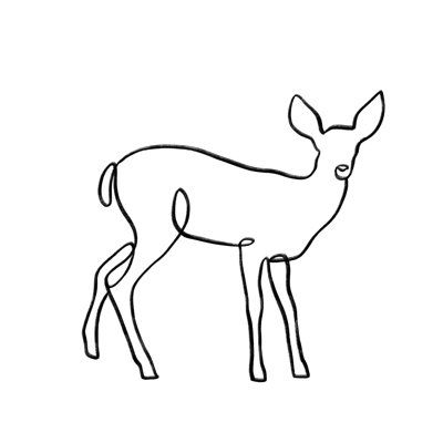 small deer tattoo 0082