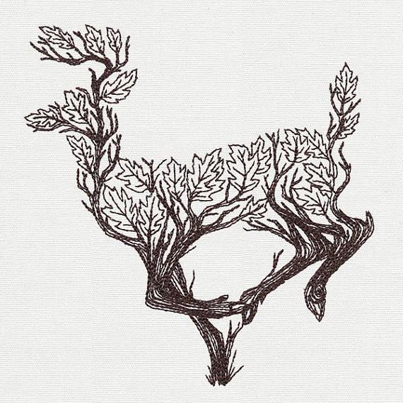 small deer tattoo 0084