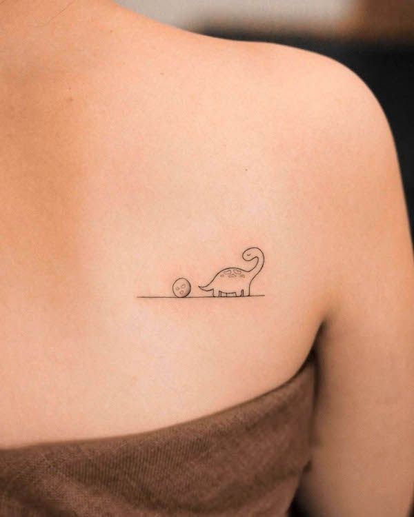 small dinosaur tattoo 0036