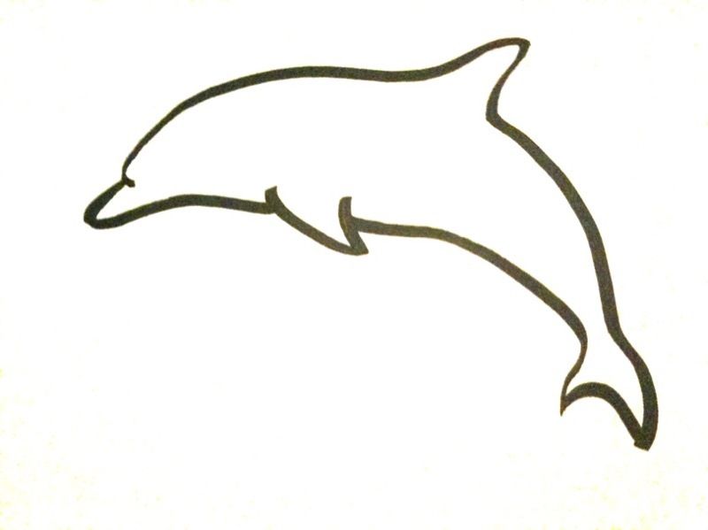 Small dolphin tattoo 0054