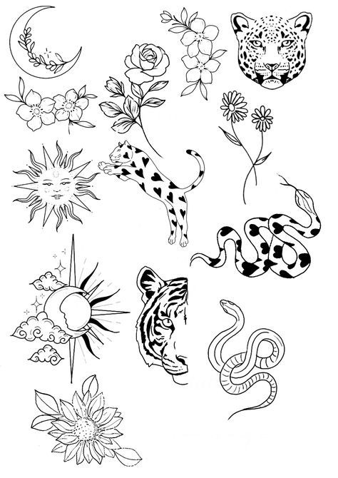 small doodle tattoo motifs