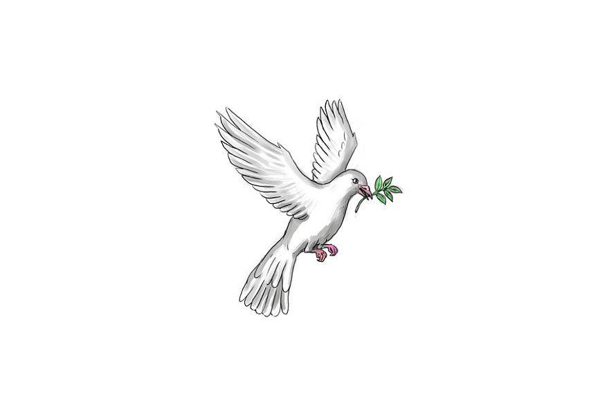 small dove tattoo 0047