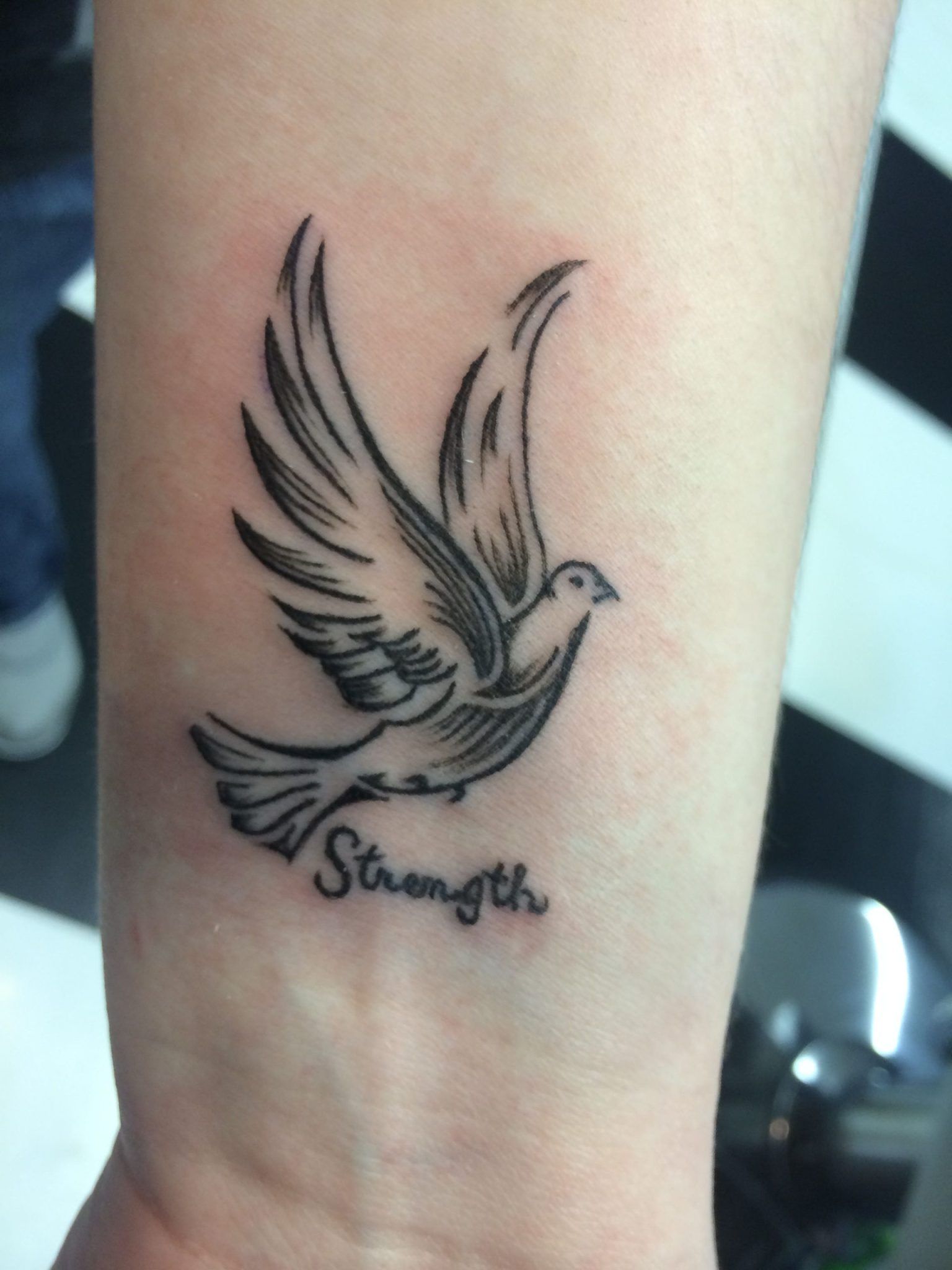 small dove tattoo 0057