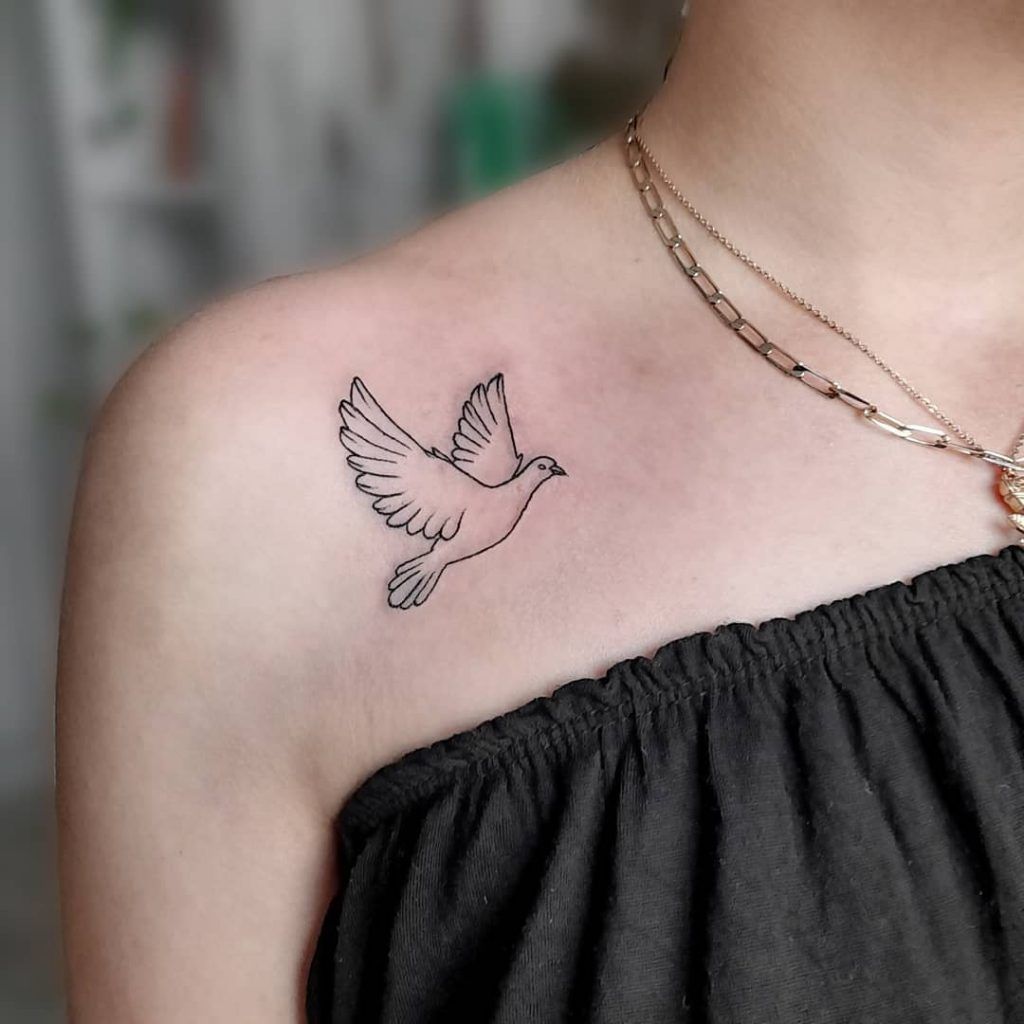 small dove tattoo 0066