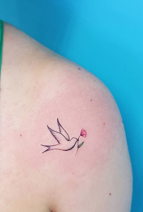 small dove tattoo 0070