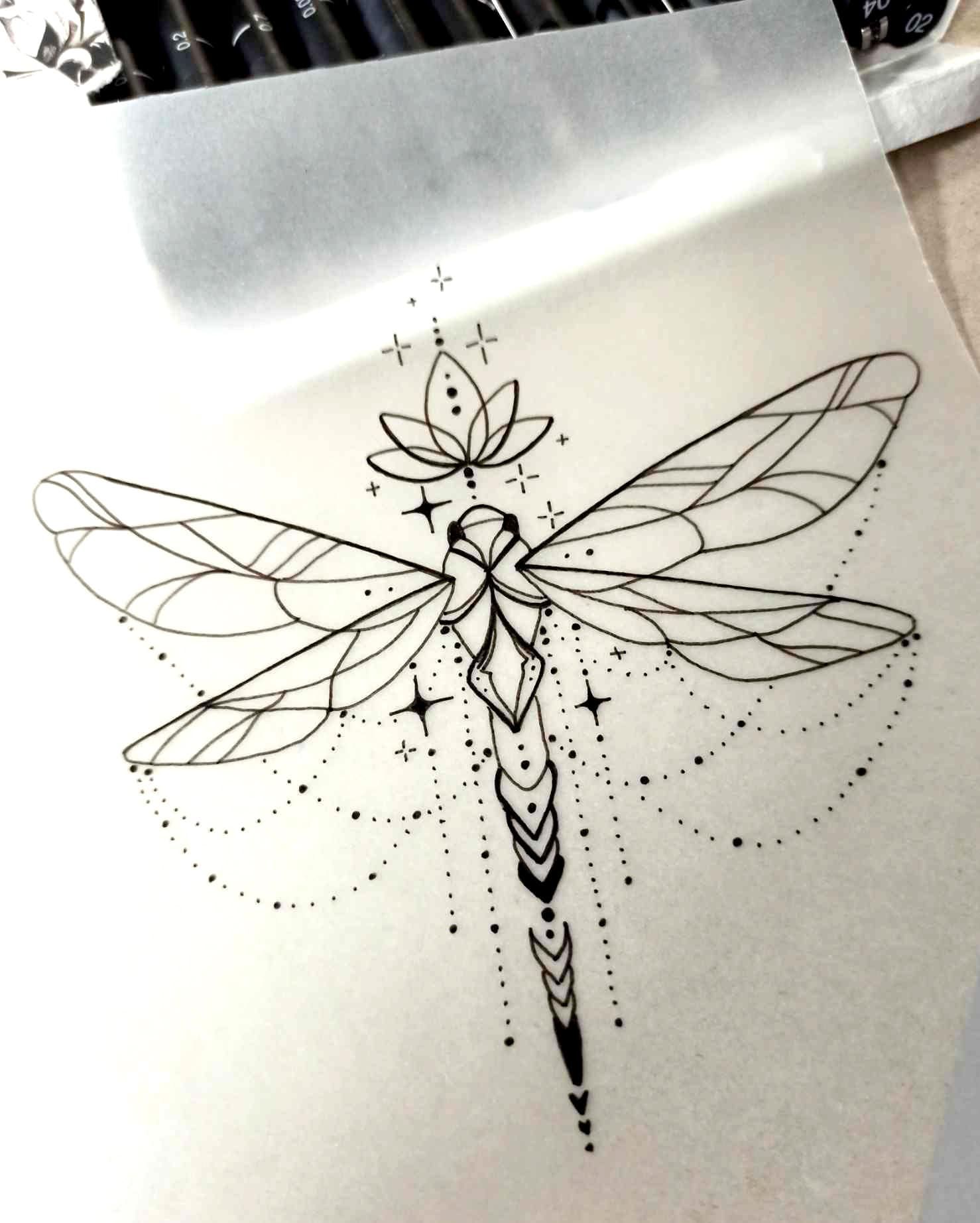 small dragonfly tattoo placements