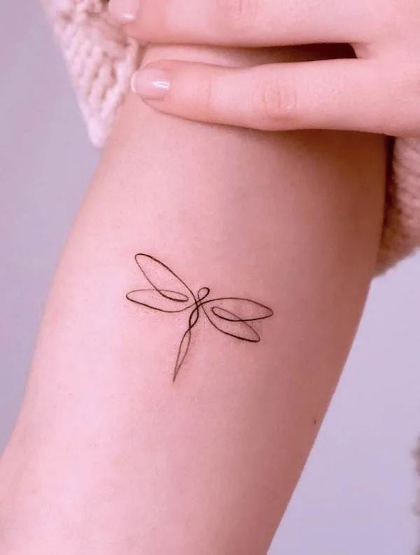 small dragonfly tattoo 0010