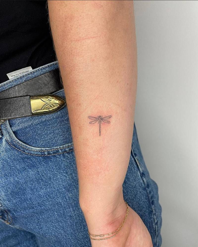 small dragonfly tattoo 0014