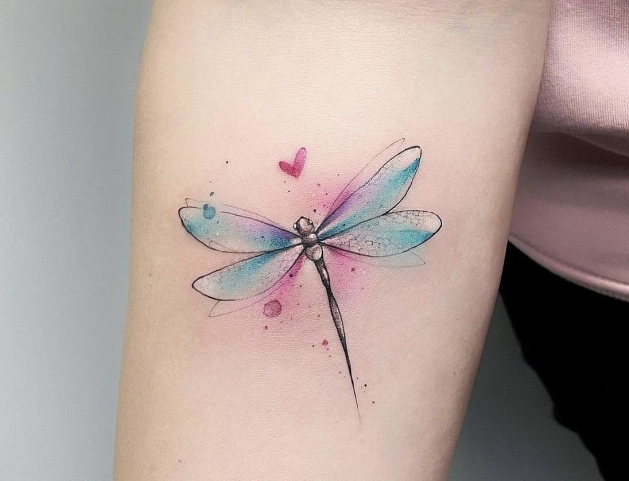 small dragonfly tattoo 0034