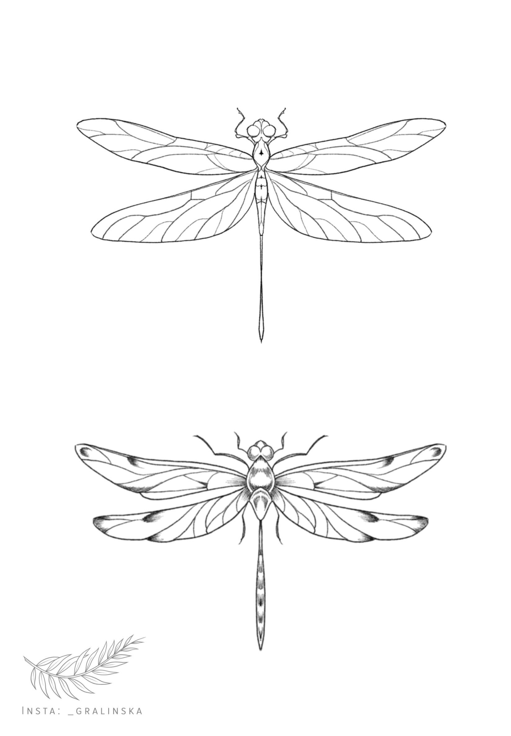 small dragonfly tattoo 0047