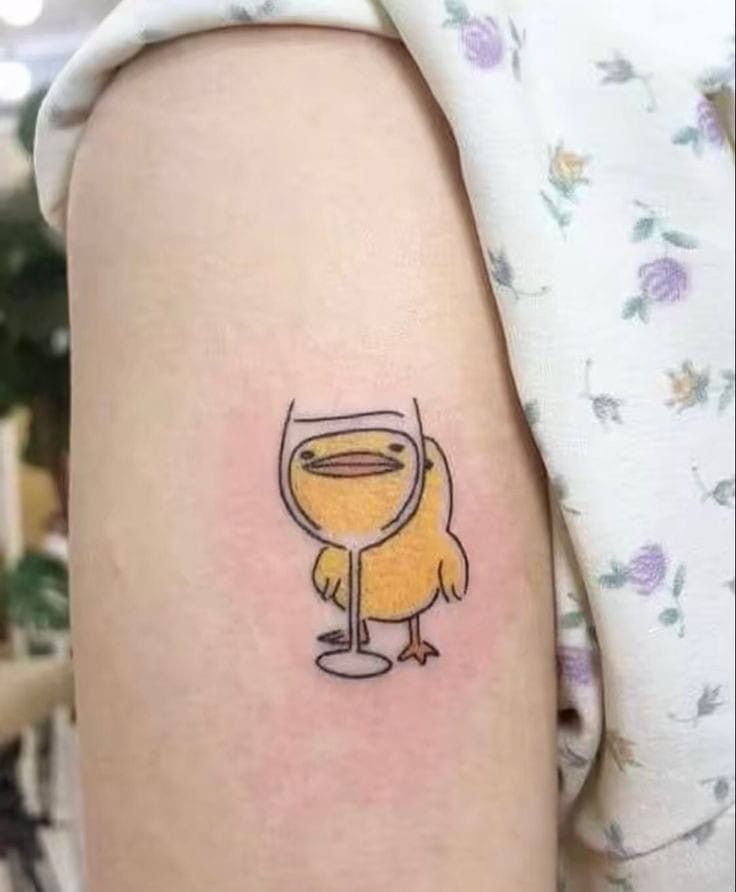 small duck tattoo 0014