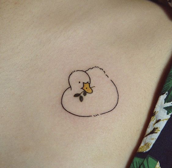 small duck tattoo 0016