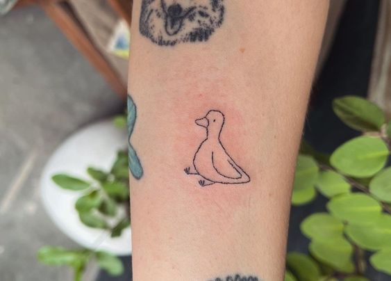 small duck tattoo 0017