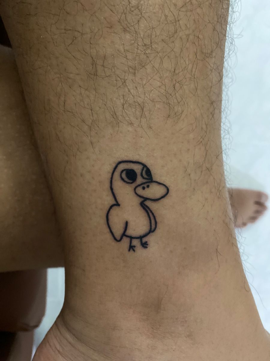 small duck tattoo 0027