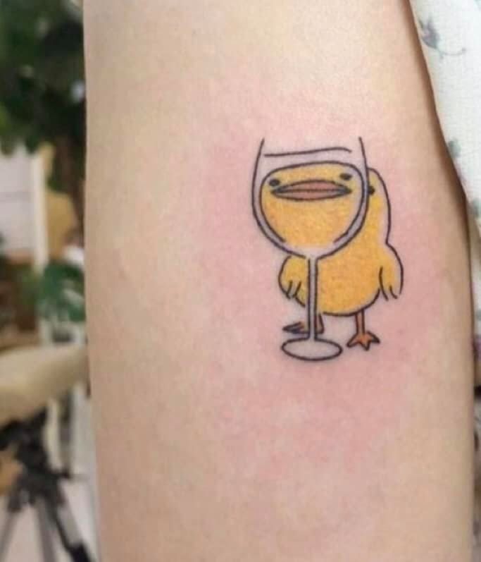 small duck tattoo 0031