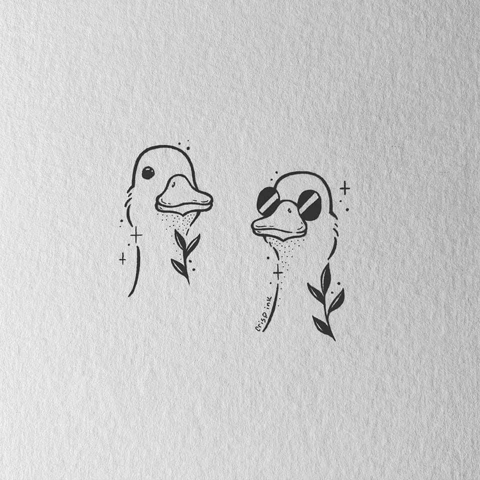 small duck tattoo 0053