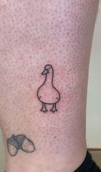 small duck tattoo 0056