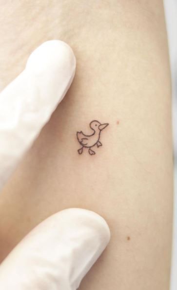 small duck tattoo 0064