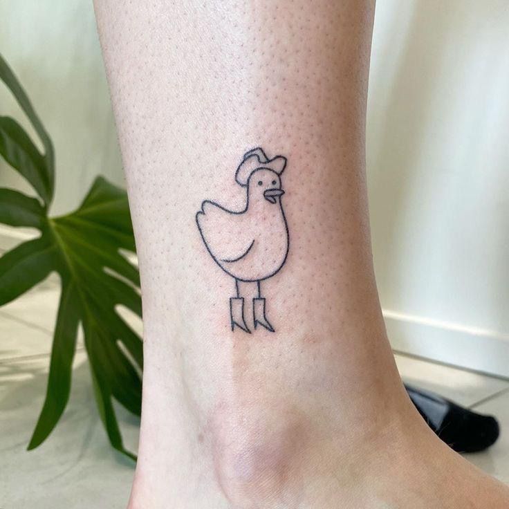 small duck tattoo 0065