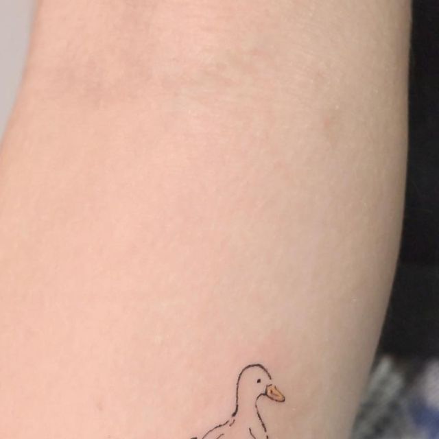 small duck tattoo 0066