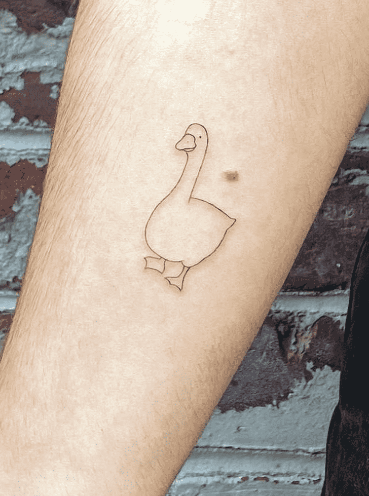 small duck tattoo 0073