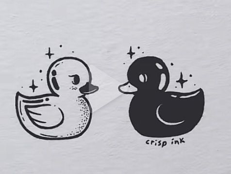 small duck tattoo 0078