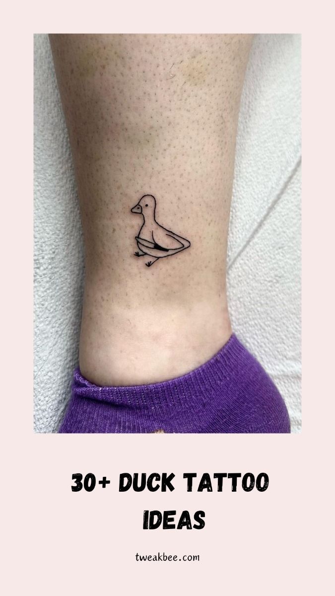 small duck tattoo 0095