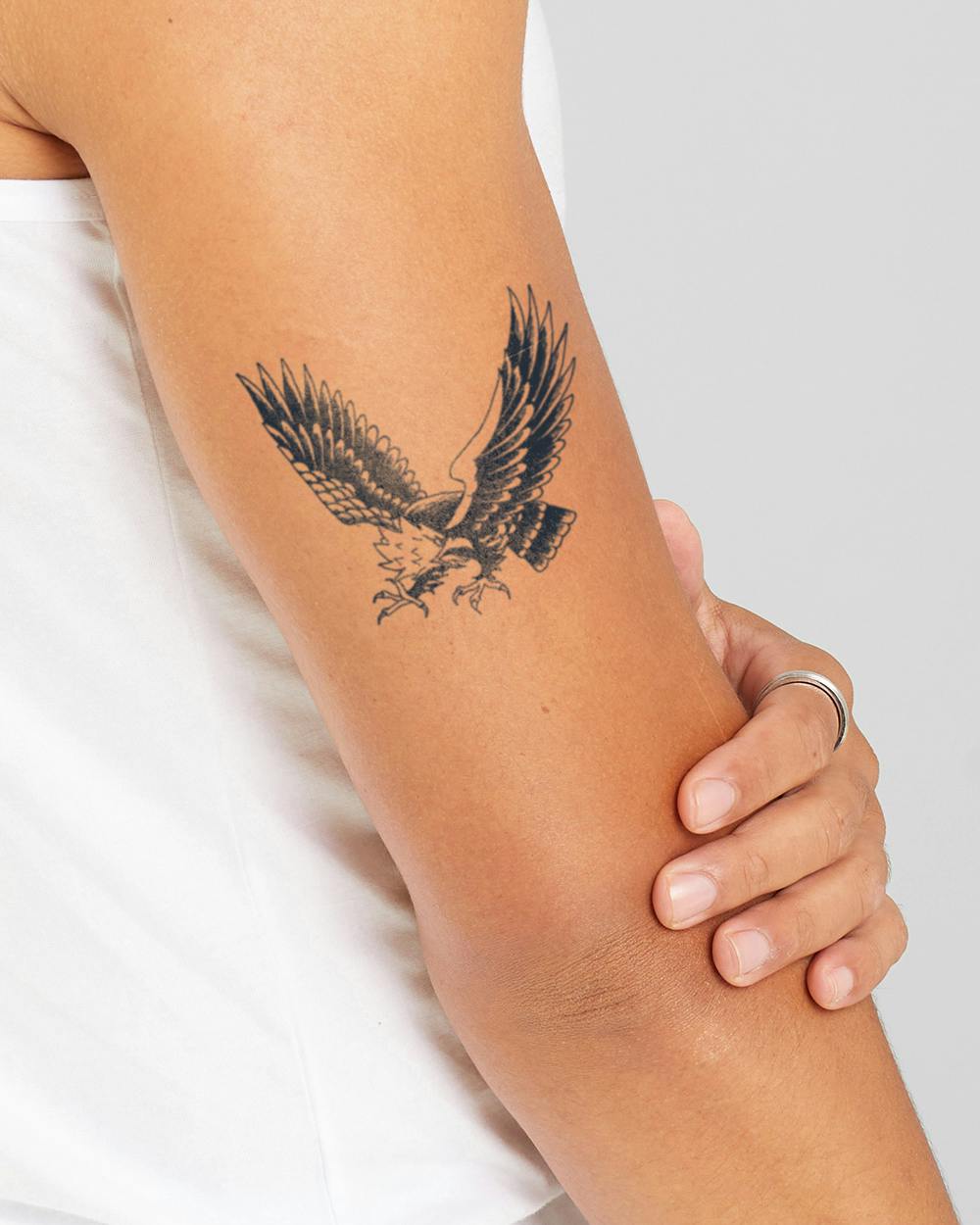 small eagle chest tattoo 0019